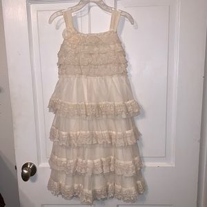 Isobella & Chloe Cream Dress.  Size 7